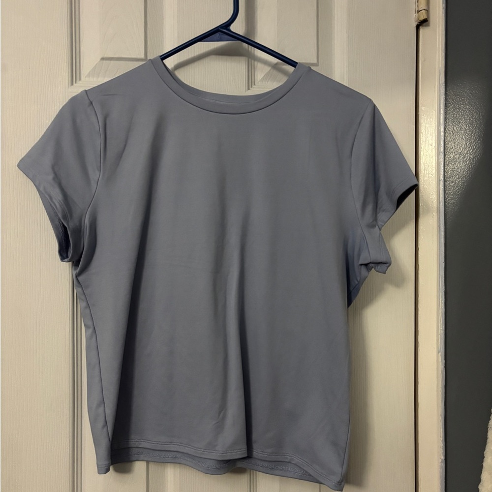 Hollister Soft Stretch Seamless Fabric Tee in Sly Blue XL & Long